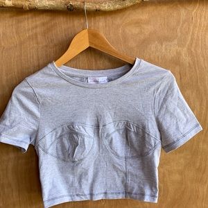 Mustard Seed Tops - Mustard seed bustier outline croptop Mustard Seed Tops - Mustard seed bustier outline croptop
